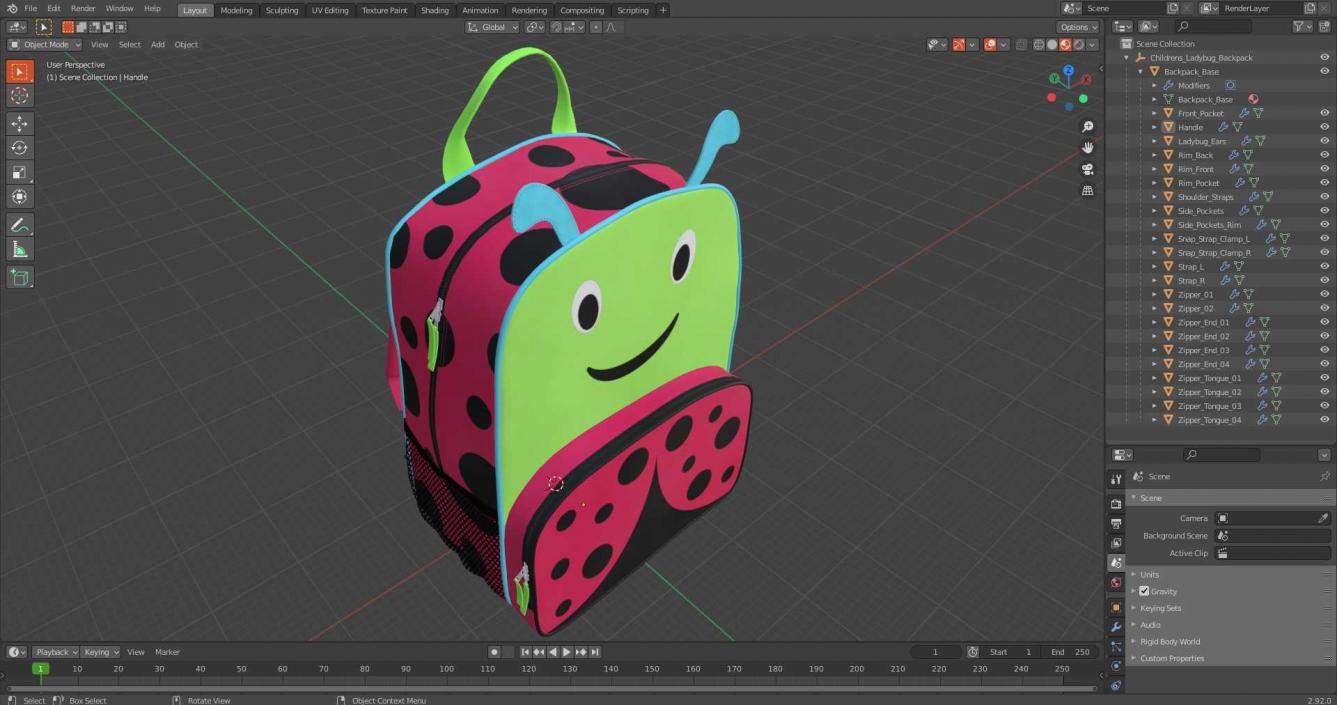 3D Childrens Ladybug Backpack