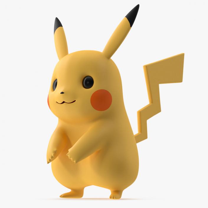 3D Pikachu Character Rigged for Cinema 4D model