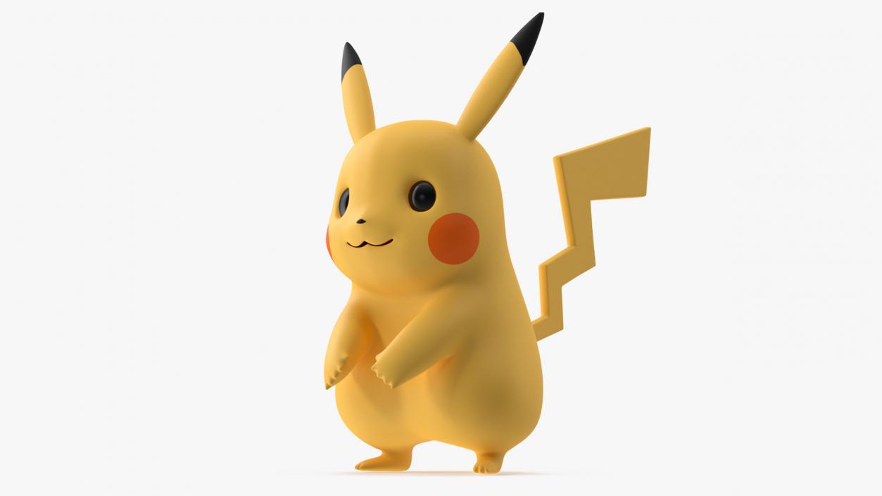 3D Pikachu Character Rigged for Cinema 4D model