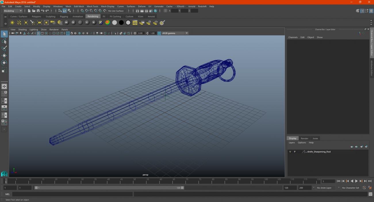 3D model Knife Sharpening Rod