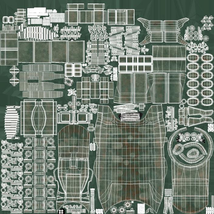 3D Green Armored Vehicle Launched Bridge AVLB M60A1 model