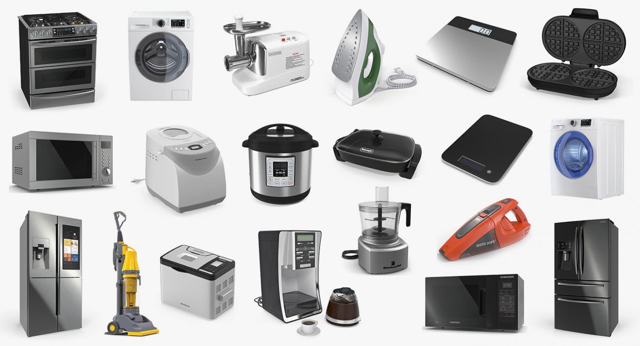 3D Home Appliances 3D Models Collection