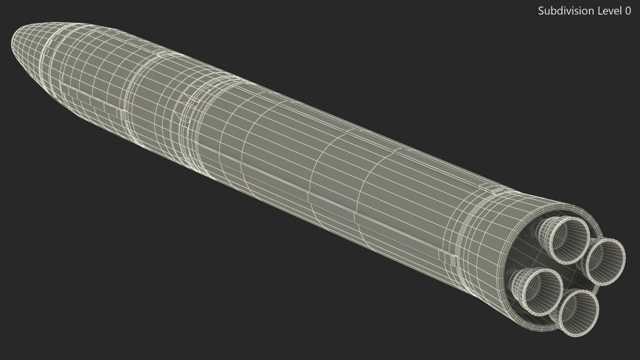 3D model Hwasong-17 Intercontinental Ballistic Missile