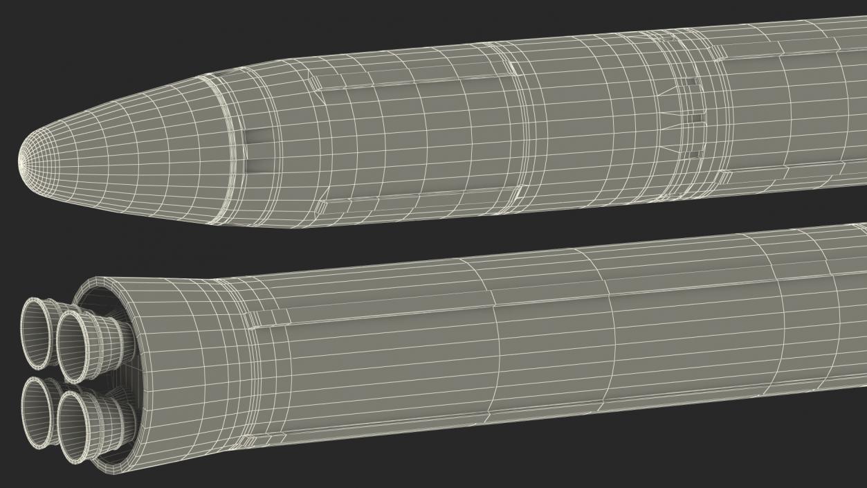 3D model Hwasong-17 Intercontinental Ballistic Missile