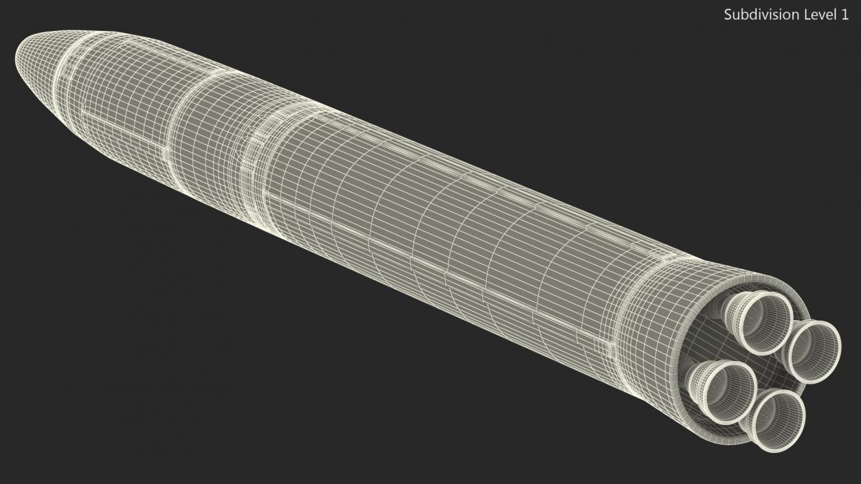 3D model Hwasong-17 Intercontinental Ballistic Missile