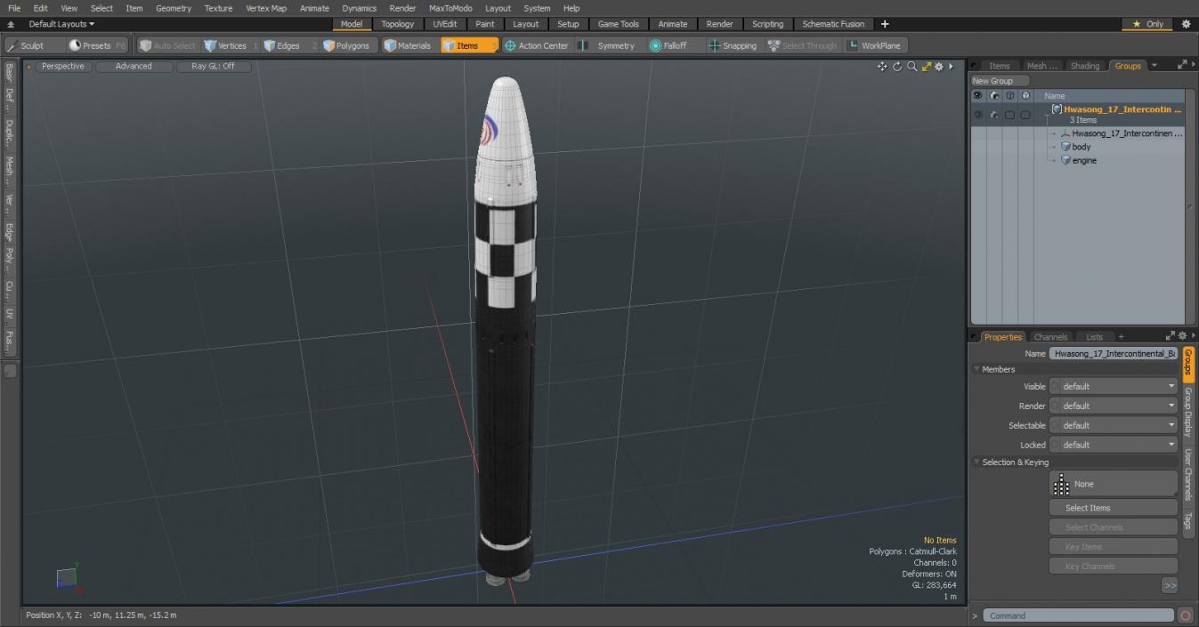 3D model Hwasong-17 Intercontinental Ballistic Missile