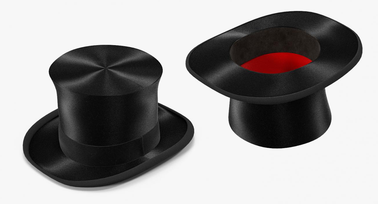 3D model Luxury Black Top Hat