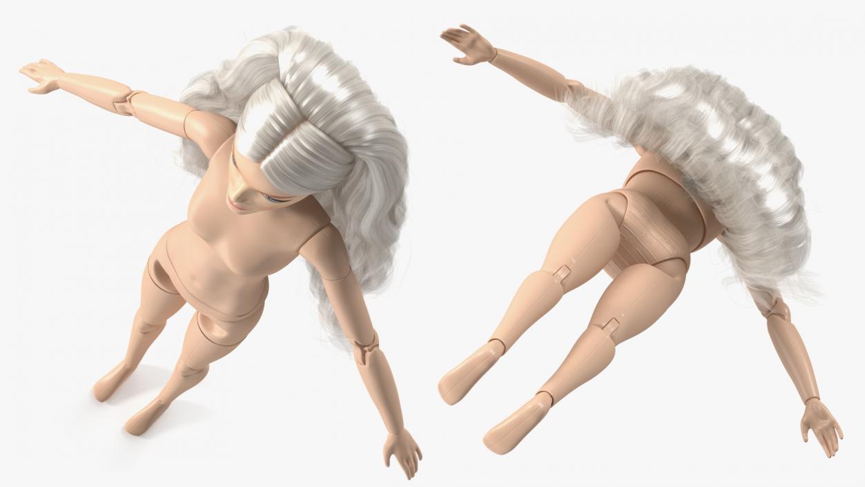 Barbie Doll Without Clothes T-pose 3D model