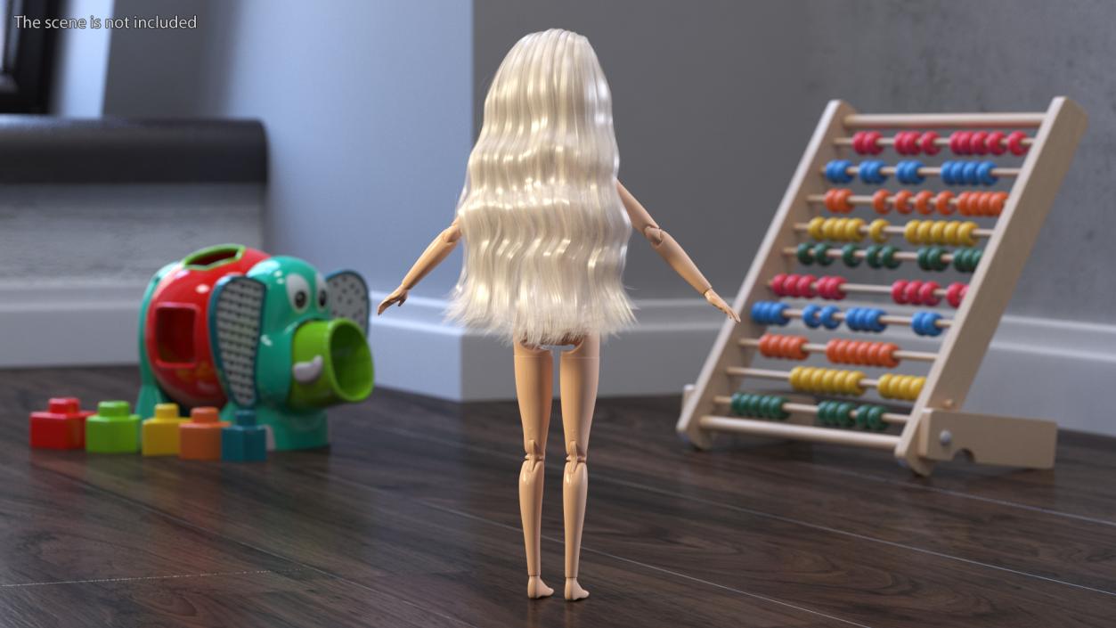 Barbie Doll Without Clothes T-pose 3D model