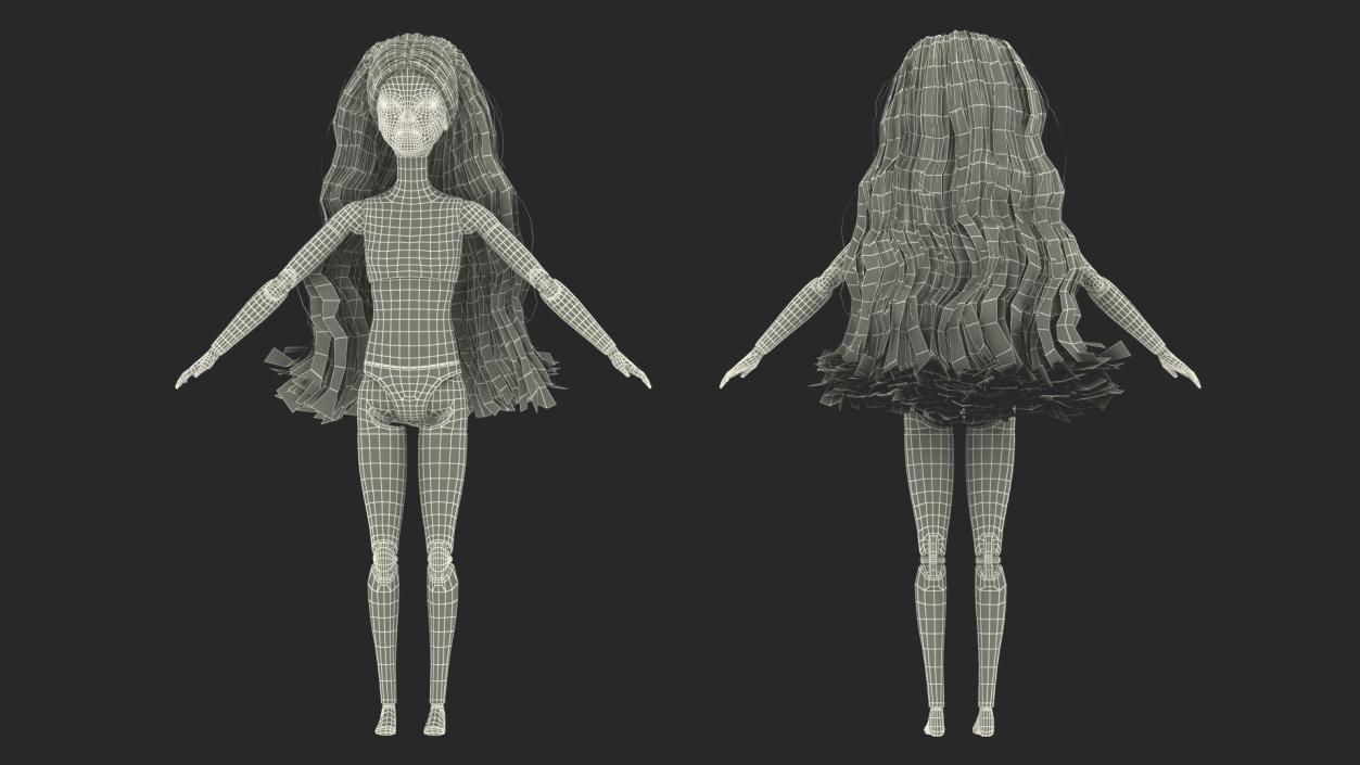 Barbie Doll Without Clothes T-pose 3D model