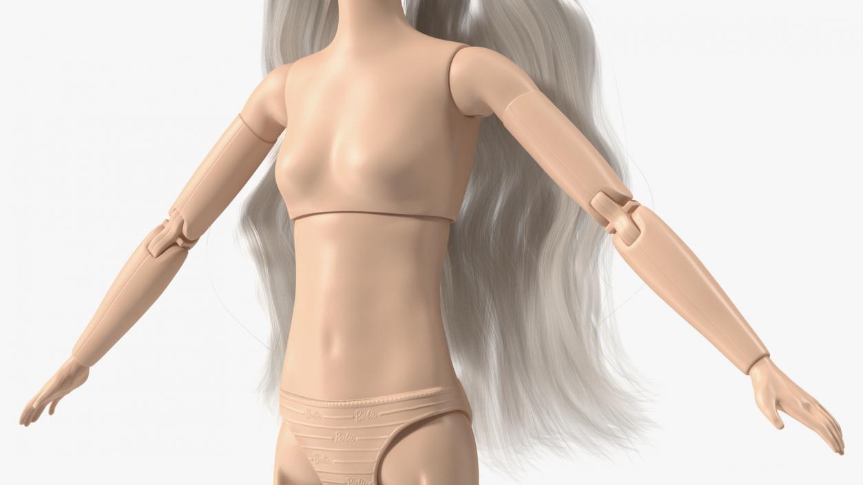 Barbie Doll Without Clothes T-pose 3D model