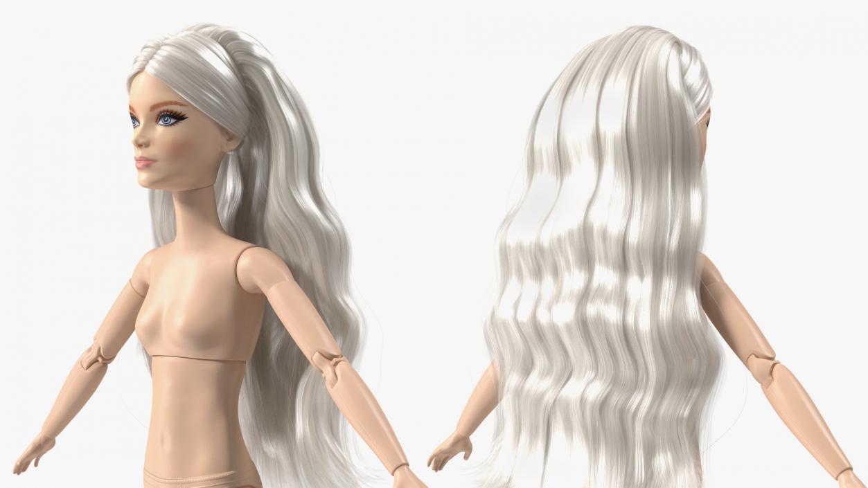 Barbie Doll Without Clothes T-pose 3D model