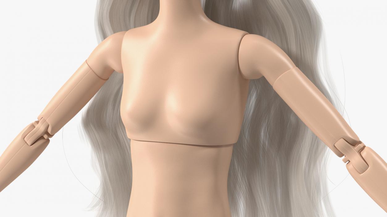 Barbie Doll Without Clothes T-pose 3D model