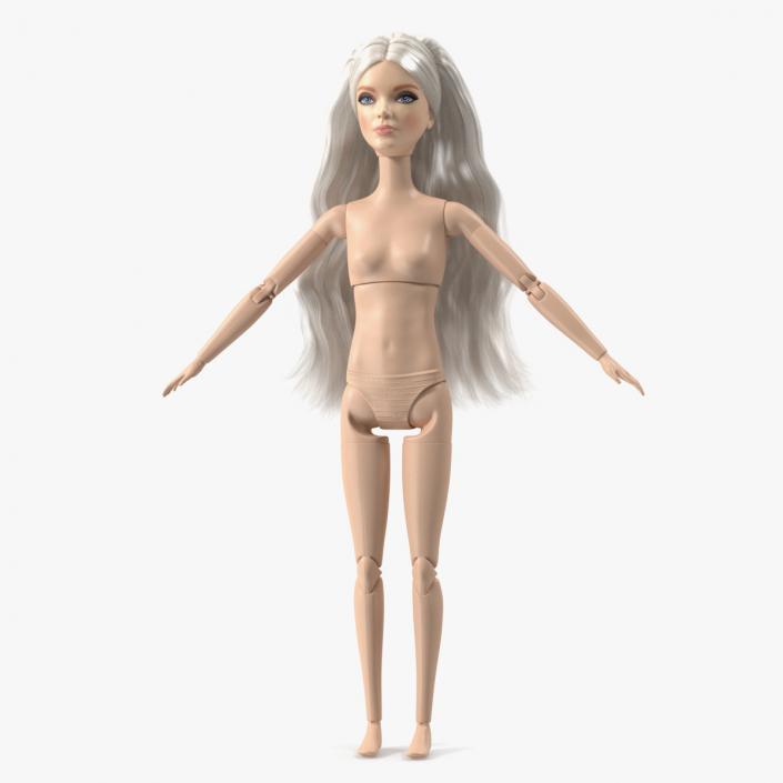 Barbie Doll Without Clothes T-pose 3D model