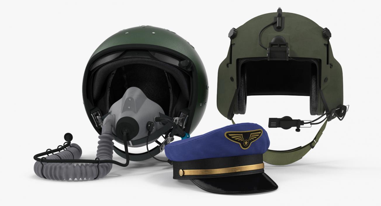 3D Pilot Hats Collection