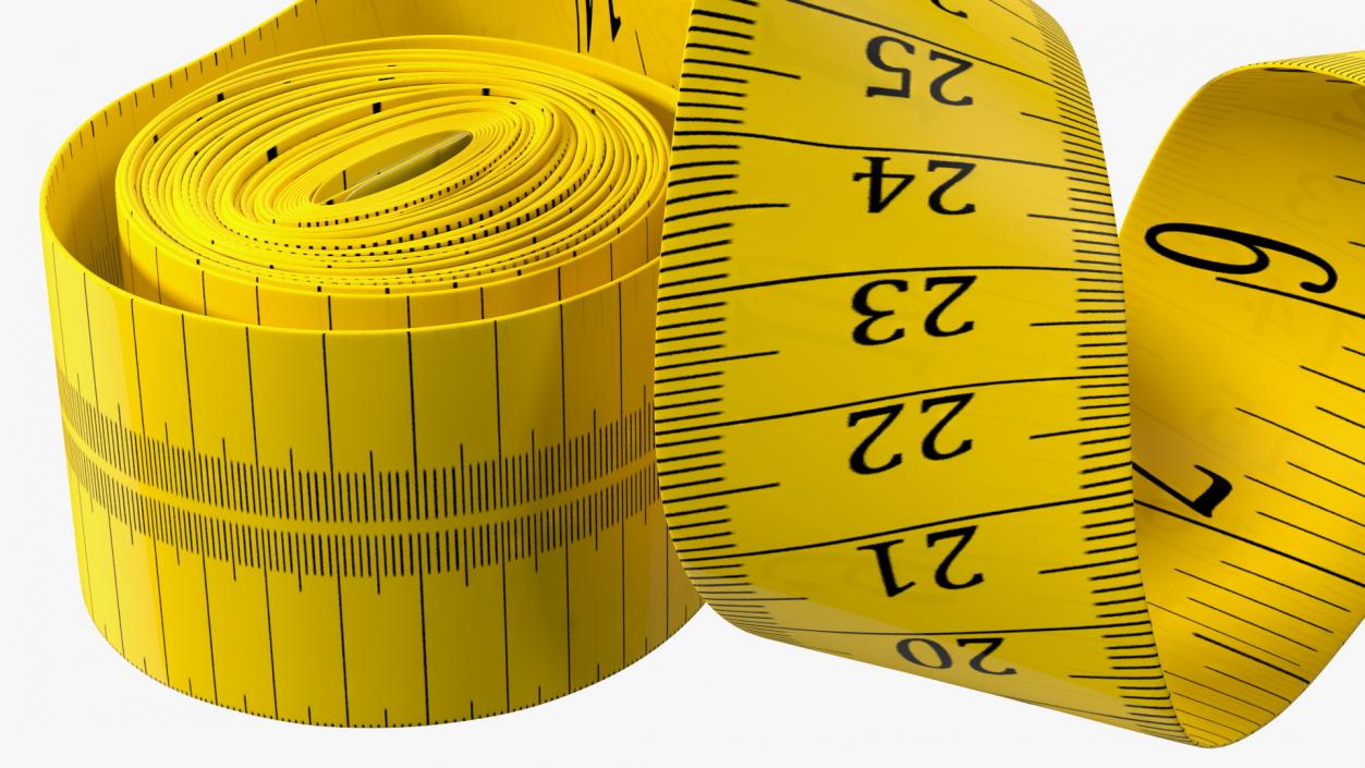 Yellow Tailor Meter 3D model