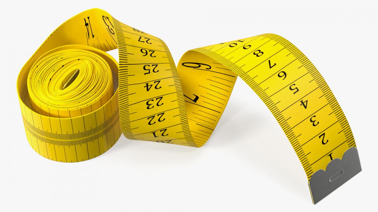 Yellow Tailor Meter 3D model