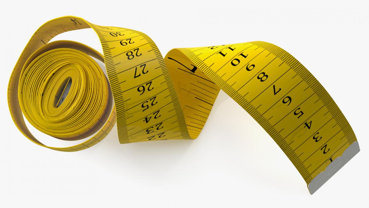 Yellow Tailor Meter 3D model