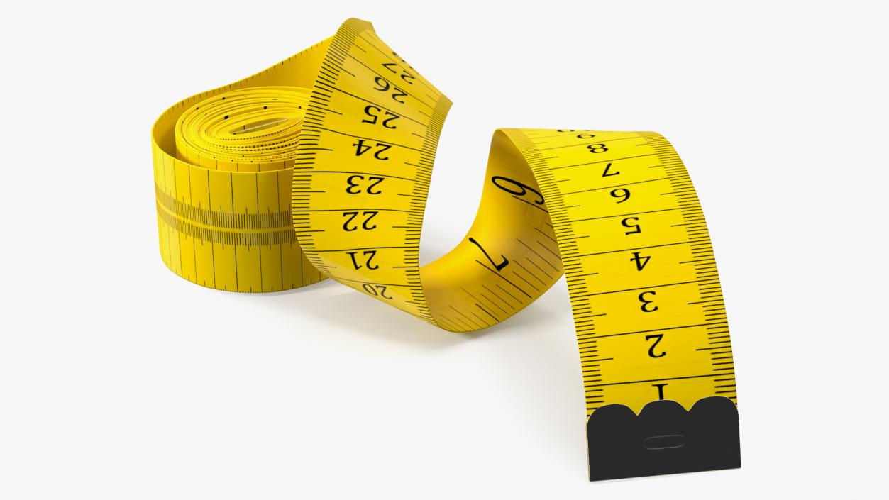 Yellow Tailor Meter 3D model