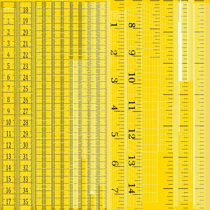 Yellow Tailor Meter 3D model