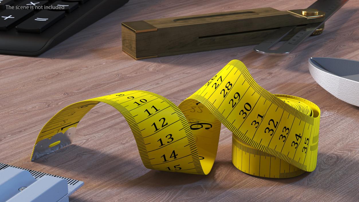 Yellow Tailor Meter 3D model