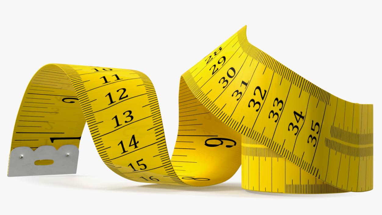 Yellow Tailor Meter 3D model