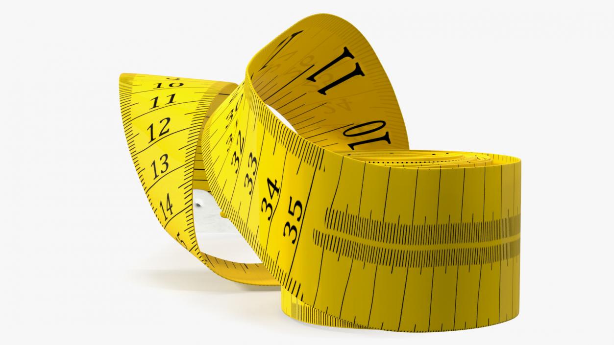 Yellow Tailor Meter 3D model