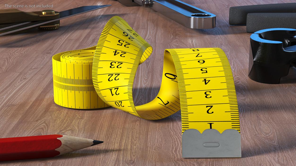 Yellow Tailor Meter 3D model