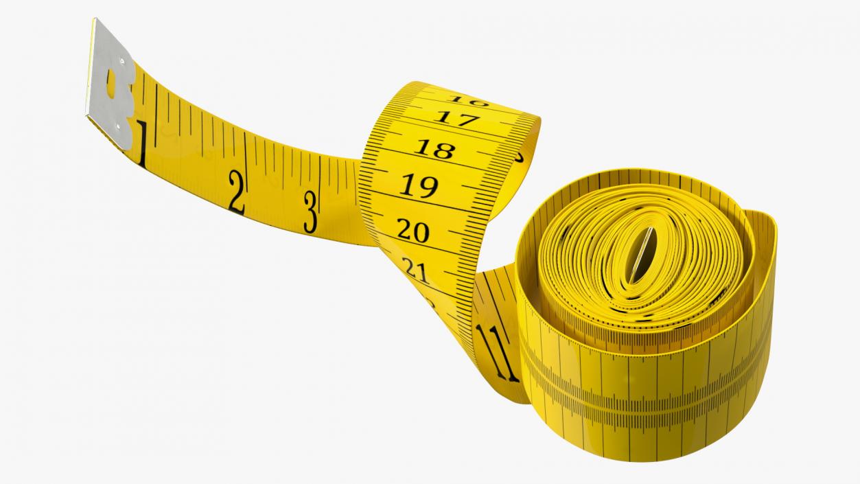 Yellow Tailor Meter 3D model