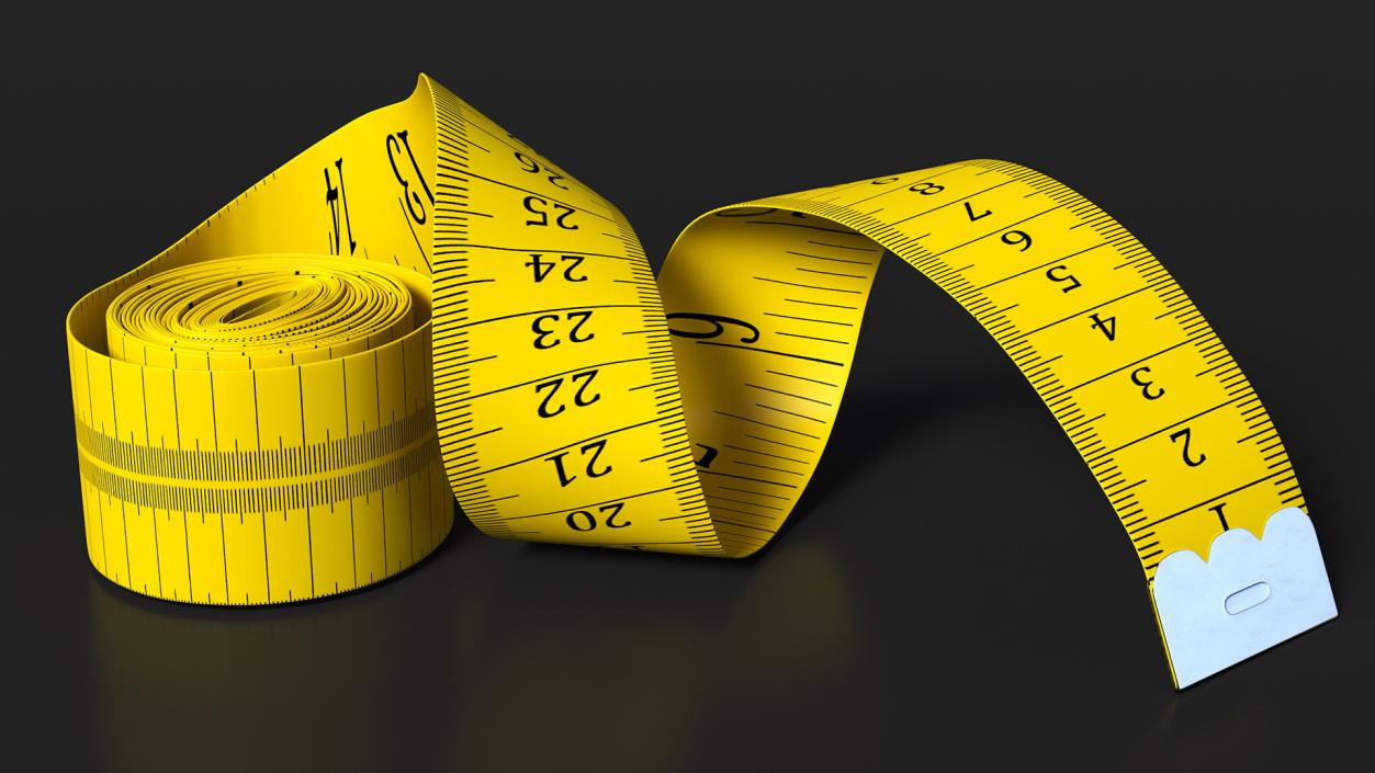 Yellow Tailor Meter 3D model