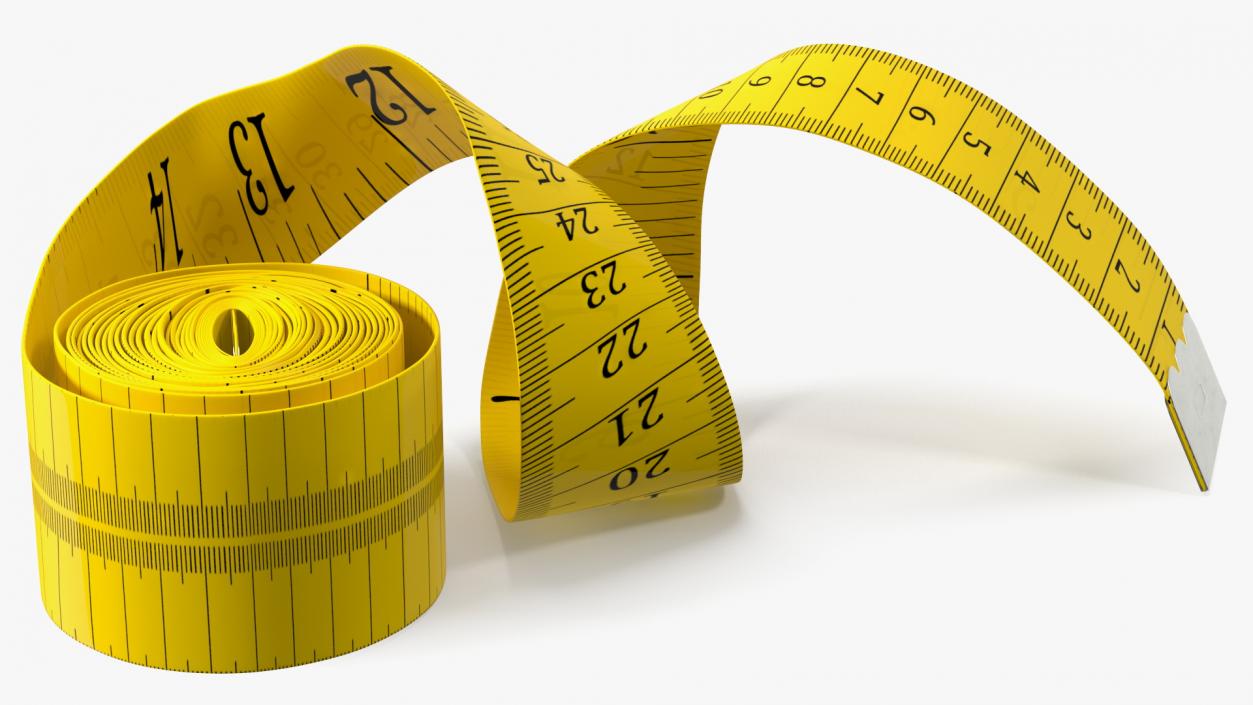 Yellow Tailor Meter 3D model