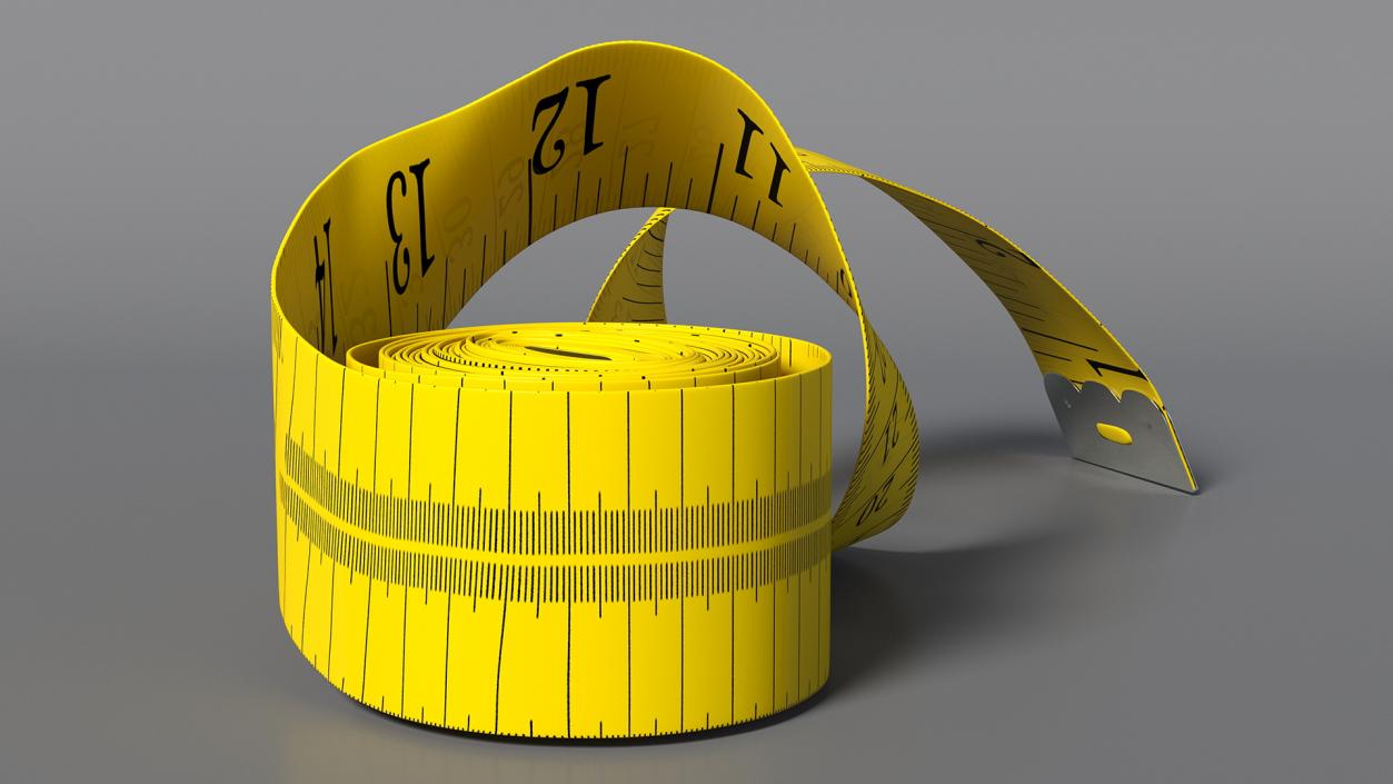 Yellow Tailor Meter 3D model