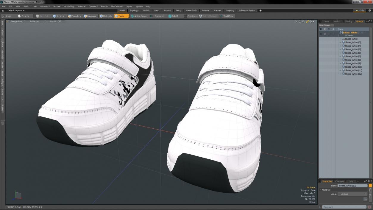 3D Shoes White