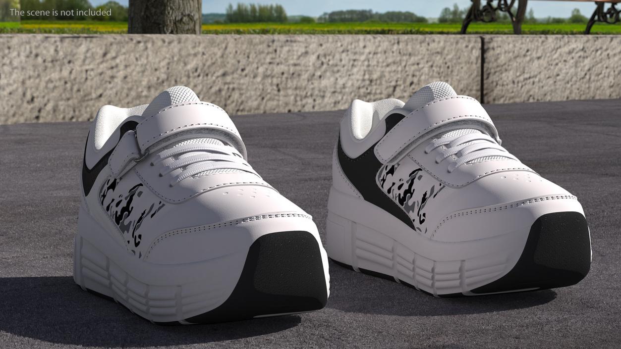 3D Shoes White