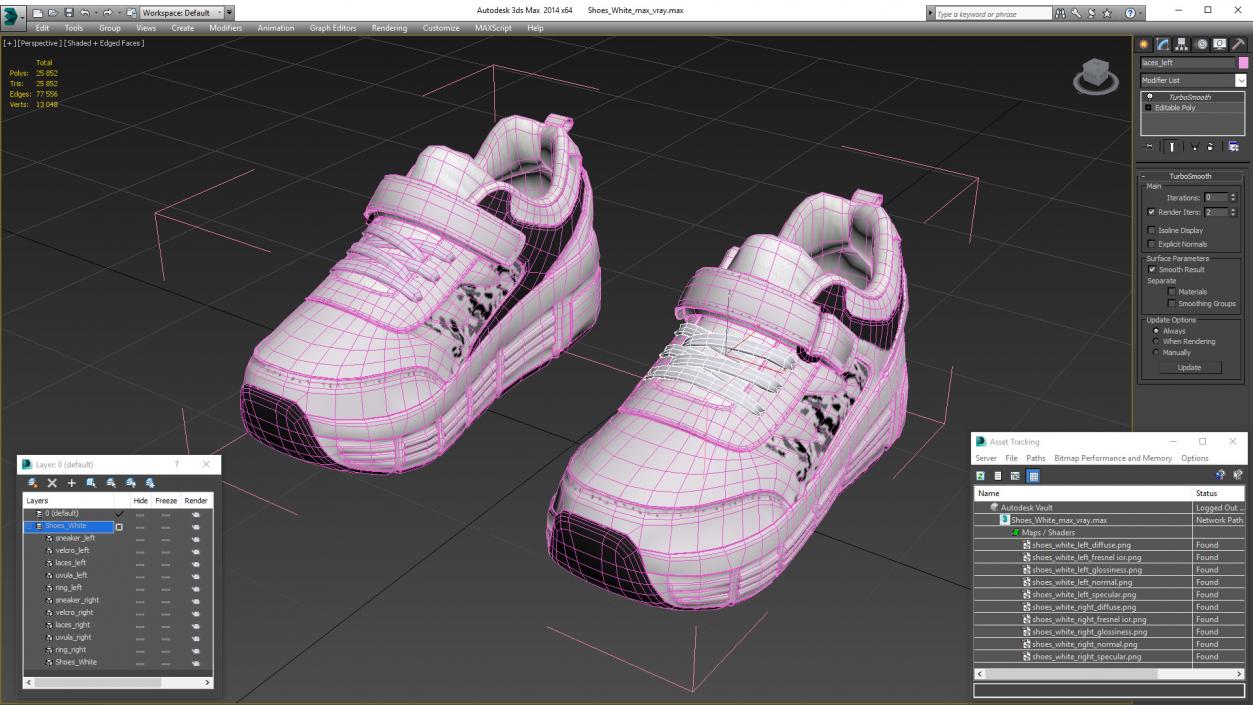 3D Shoes White