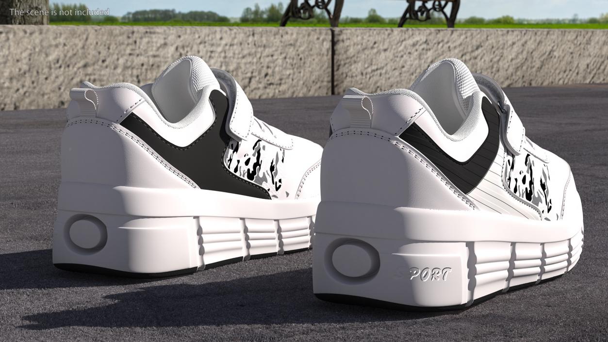 3D Shoes White