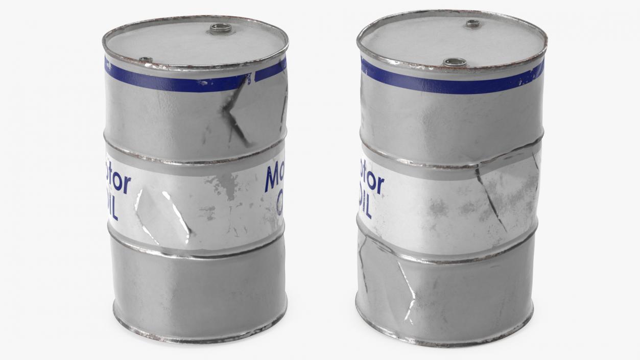 3D model Old Motor Oil Barrel