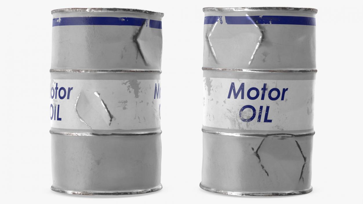 3D model Old Motor Oil Barrel