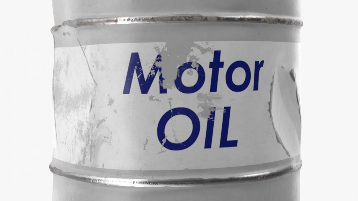 3D model Old Motor Oil Barrel