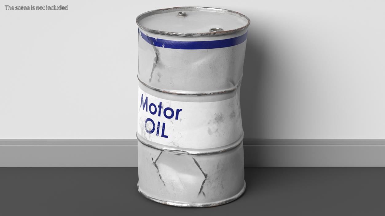 3D model Old Motor Oil Barrel