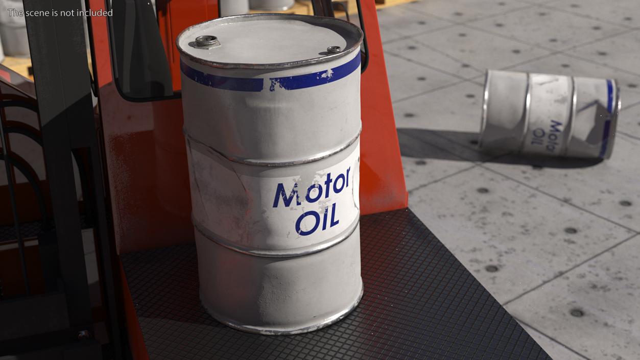 3D model Old Motor Oil Barrel