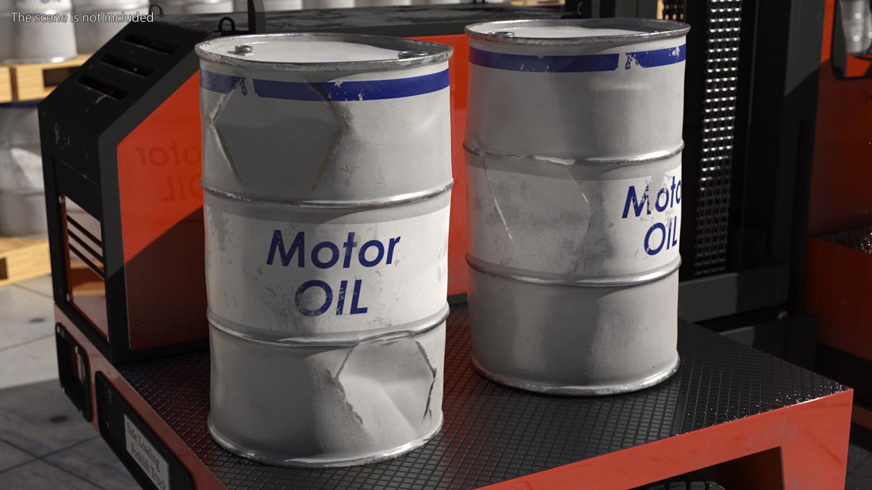 3D model Old Motor Oil Barrel