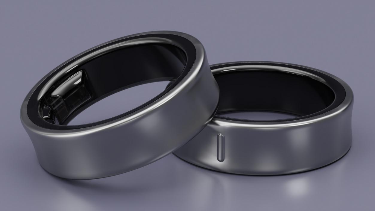 Smart Ring Silver 2 3D model