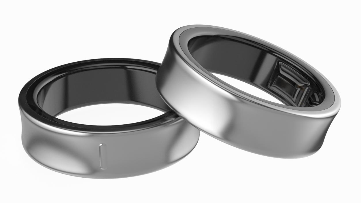 Smart Ring Silver 2 3D model