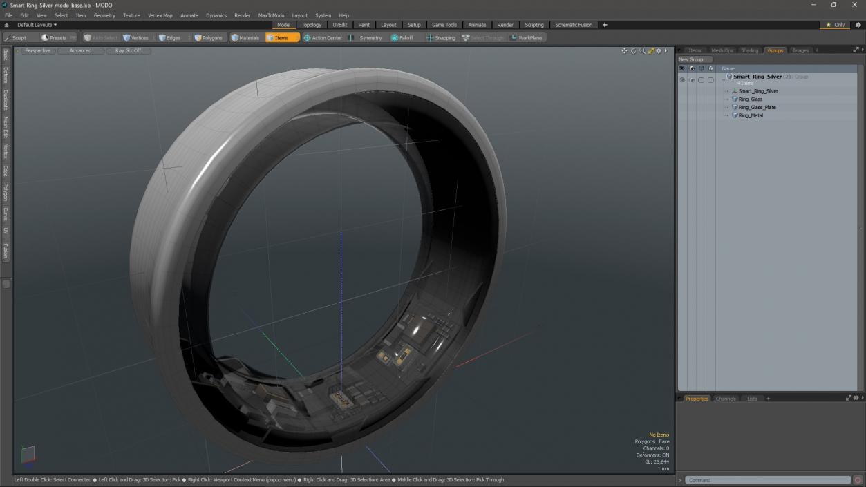 Smart Ring Silver 2 3D model