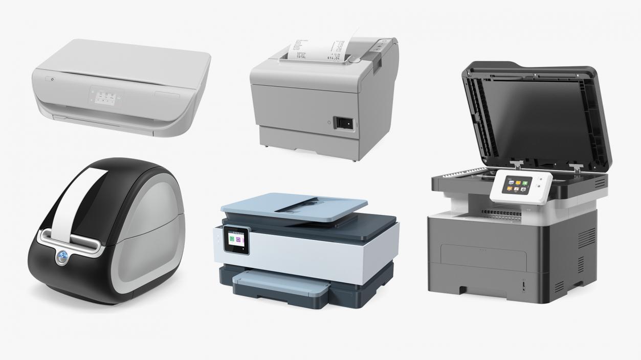 3D model Multifunction Printers Collection 3