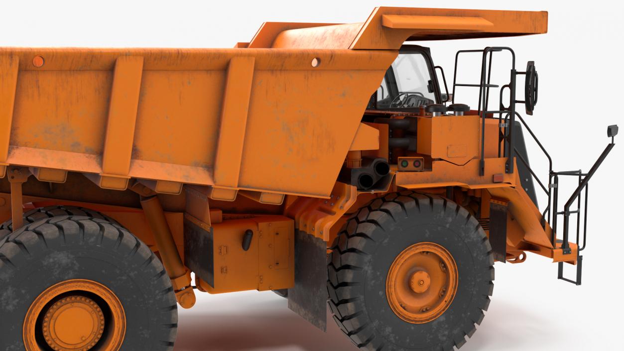 3D model Off Highway Dump Truck Dirty Rigged