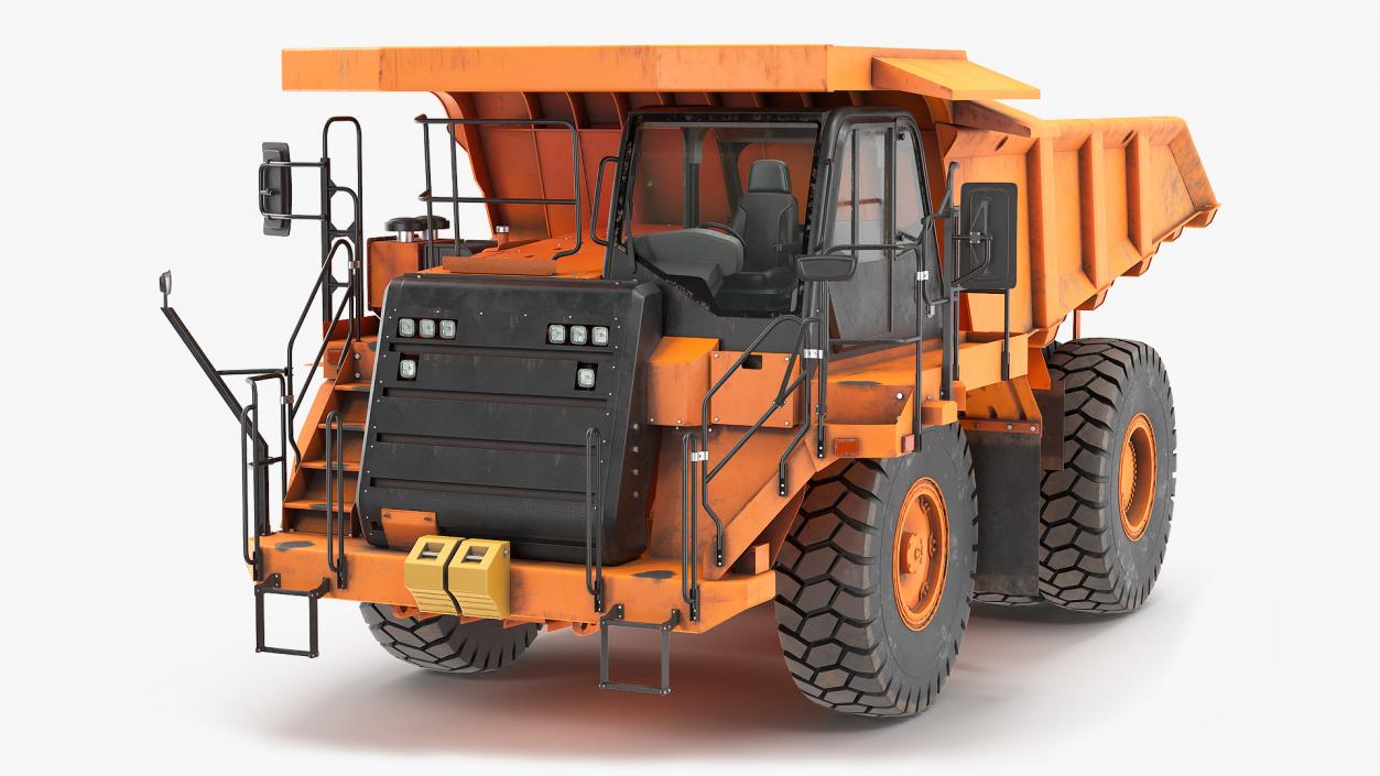 3D model Off Highway Dump Truck Dirty Rigged