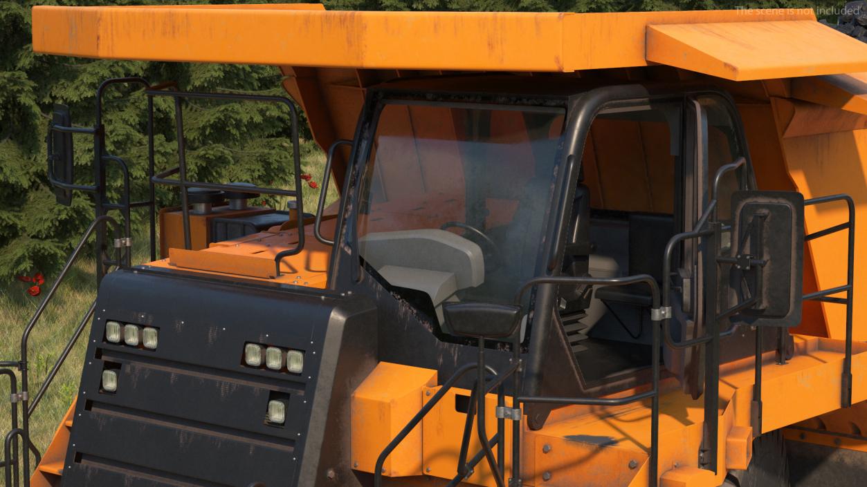 3D model Off Highway Dump Truck Dirty Rigged