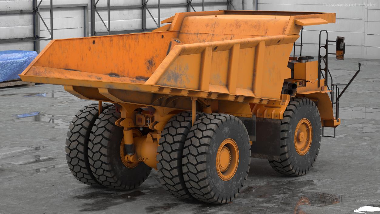 3D model Off Highway Dump Truck Dirty Rigged